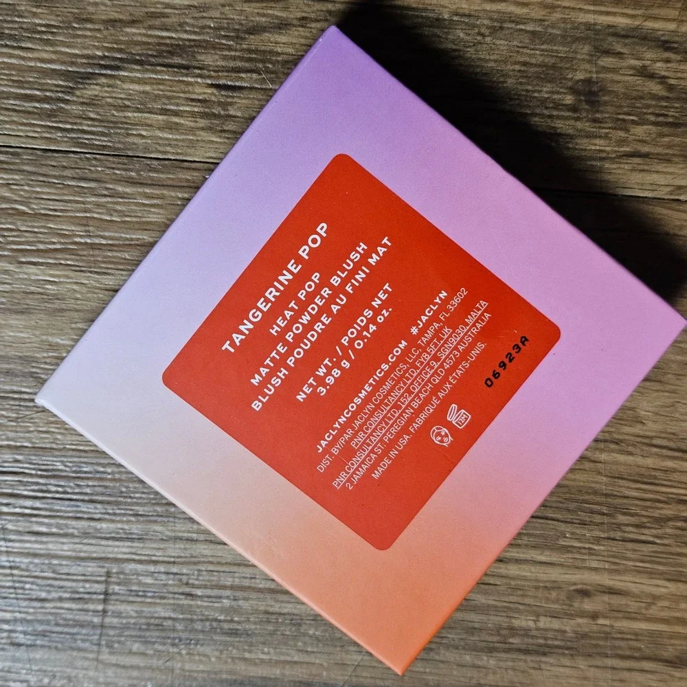 Jaclyn Cosmetics Heat Pop Matte Powder Blush Tangerine Pop Orange 3.98g 0.14oz